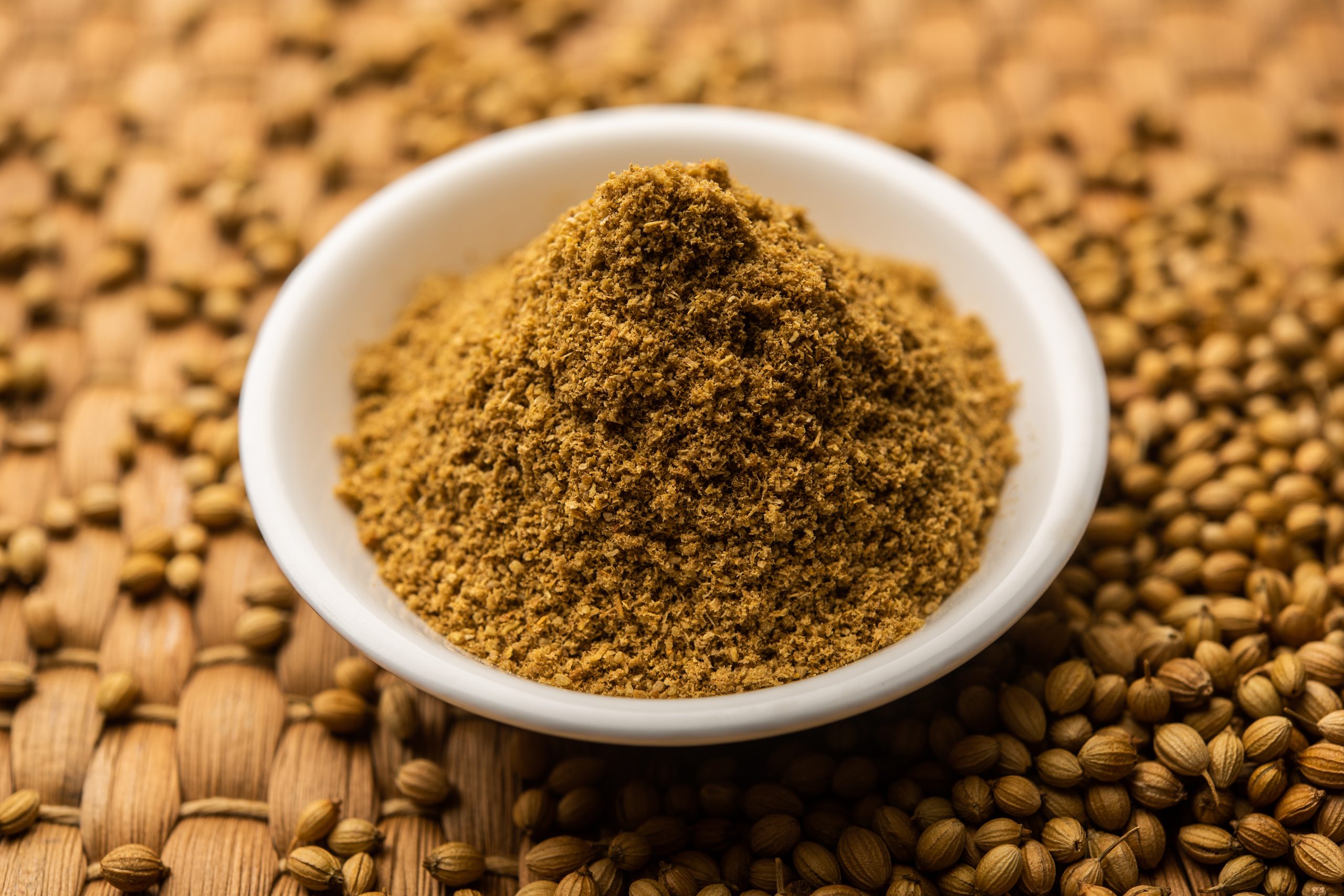 Coriander press cake